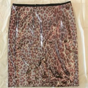 Nanette Lepore Sparkly Animal Print Skirt 6